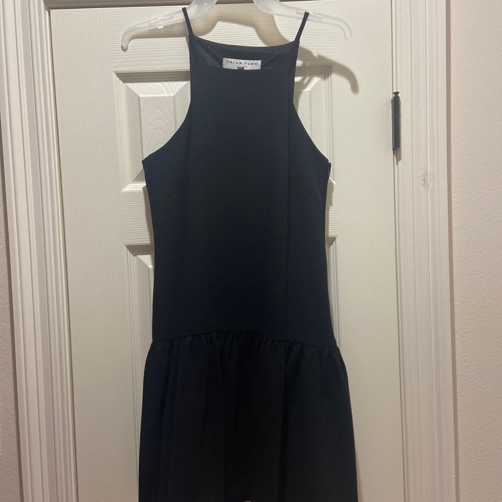 Trina Turk drop waist black dress